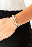 Nature Novice - Yellow Bracelet - Paparazzi Accessories Bracelet Bedazzle Me Pretty Mobile Fashion Boutique