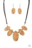 Natures Finest - Gold Necklace - Paparazzi Accessories Necklace Bedazzle Me Pretty Mobile Fashion Boutique