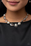 Nautical Nirvana - Silver Necklace - Paparazzi Accessories Necklace Bedazzle Me Pretty Mobile Fashion Boutique