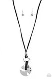 Nautical Nomad - Black Necklace - Paparazzi Accessories Necklace Bedazzle Me Pretty Mobile Fashion Boutique