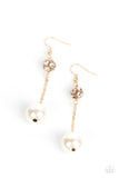 Nautical Nostalgia - Gold Earrings - Paparazzi Accessories Earrings Bedazzle Me Pretty Mobile Fashion Boutique