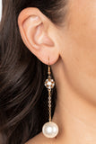 Nautical Nostalgia - Gold Earrings - Paparazzi Accessories Earrings Bedazzle Me Pretty Mobile Fashion Boutique