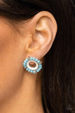 Nautical Notion - Blue Post Earrings - Paparazzi Accessories Post Earrings Bedazzle Me Pretty Mobile Fashion Boutique