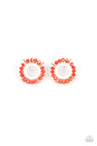 Nautical Notion - Orange Post Earrings - Paparazzi Accessories Post Earrings Bedazzle Me Pretty Mobile Fashion Boutique