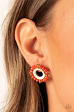 Nautical Notion - Orange Post Earrings - Paparazzi Accessories Post Earrings Bedazzle Me Pretty Mobile Fashion Boutique