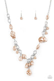 Nautical Nouveau - Brown Necklace - Paparazzi Accessories Necklace Bedazzle Me Pretty Mobile Fashion Boutique