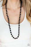 Nautical Novelty - Black Necklace - Paparazzi Accessories Necklace Bedazzle Me Pretty Mobile Fashion Boutique