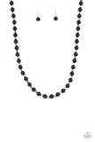 Nautical Novelty - Black Necklace - Paparazzi Accessories Necklace Bedazzle Me Pretty Mobile Fashion Boutique