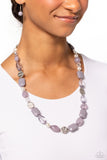 Nautical Sunset - Silver Necklace - Paparazzi Accessories Necklace Bedazzle Me Pretty Mobile Fashion Boutique