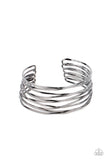 Nerves of Steel - Black Bracelet - Paparazzi Accessories Bracelet Bedazzle Me Pretty Mobile Fashion Boutique