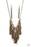 NEST Friends Forever - Brass Necklace - Paparazzi Accessories Necklace Bedazzle Me Pretty Mobile Fashion Boutique