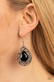 Nest Nouveau - Black Earrings - Paparazzi Accessories Earrings Bedazzle Me Pretty Mobile Fashion Boutique