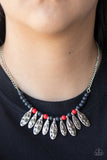 Neutral TERRA-tory - Red Necklace - Paparazzi Accessories Necklace Bedazzle Me Pretty Mobile Fashion Boutique