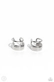 Never Look STACK - Silver Cuff Earrings - Paparazzi Accessories Post Earrings Bedazzle Me Pretty Mobile Fashion Boutique