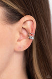 Never Look STACK - Silver Cuff Earrings - Paparazzi Accessories Post Earrings Bedazzle Me Pretty Mobile Fashion Boutique