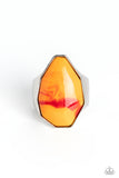 Never Say TIE DYE - Orange Ring - Paparazzi Accessories Ring Bedazzle Me Pretty Mobile Fashion Boutique