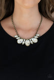 Never SLAY Never - Brass Necklace - Paparazzi Accessories Necklace Bedazzle Me Pretty Mobile Fashion Boutique
