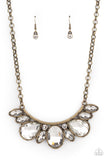 Never SLAY Never - Brass Necklace - Paparazzi Accessories Necklace Bedazzle Me Pretty Mobile Fashion Boutique
