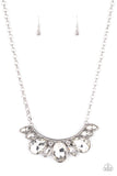 Never SLAY Never - White Necklace - Paparazzi Accessories Necklace Bedazzle Me Pretty Mobile Fashion Boutique