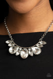 Never SLAY Never - White Necklace - Paparazzi Accessories Necklace Bedazzle Me Pretty Mobile Fashion Boutique