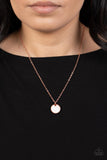 New Age Nautical - Copper Necklace - Paparazzi Accessories Necklace Bedazzle Me Pretty Mobile Fashion Boutique