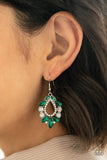 New Age Noble - Green Earrings - Paparazzi Accessories Earrings Bedazzle Me Pretty Mobile Fashion Boutique