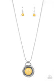 New Age Nomad - Yellow Necklace - Paparazzi Accessories Necklace Bedazzle Me Pretty Mobile Fashion Boutique
