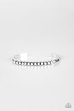 New Age Traveler - White Bracelet - Paparazzi Accessories Bracelet Bedazzle Me Pretty Mobile Fashion Boutique