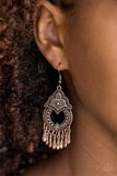 New Delhi Native - Copper Earrings - Paparazzi Accessories Earrings Bedazzle Me Pretty Mobile Fashion Boutique