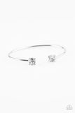New Traditions - White Bracelet - Paparazzi Accessories Bracelet Bedazzle Me Pretty Mobile Fashion Boutique