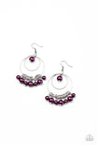 New York Attraction - Purple Earrings - Paparazzi Accessories Earrings Bedazzle Me Pretty Mobile Fashion Boutique