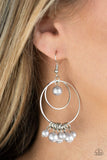 New York Attraction - Silver Earrings - Paparazzi Accessories Earrings Bedazzle Me Pretty Mobile Fashion Boutique