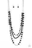 New York City Chic - Black Necklace - Paparazzi Accessories Necklace Bedazzle Me Pretty Mobile Fashion Boutique