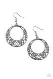 Newport Nautical - Black Earrings - Paparazzi Accessories Earrings Bedazzle Me Pretty Mobile Fashion Boutique
