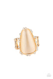 Newport Nouveau - Gold Ring - Paparazzi Accessories Ring Bedazzle Me Pretty Mobile Fashion Boutique