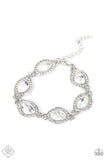 Next-Level Sparkle - White Bracelet - Paparazzi Accessories Bracelet Bedazzle Me Pretty Mobile Fashion Boutique