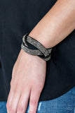 Nice Girls Finish Last - Black Bracelet - Paparazzi Accessories Bracelet Bedazzle Me Pretty Mobile Fashion Boutique