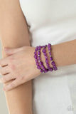 Nice GLOWING! - Purple Bracelet - Paparazzi Accessories Bracelet Bedazzle Me Pretty Mobile Fashion Boutique