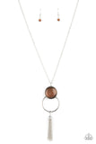 Nice To GLOW You - Brown Necklace - Paparazzi Accessories Necklace Bedazzle Me Pretty Mobile Fashion Boutique