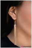 Night At The Oscars - Gold Earrings - Paparazzi Accessories Earrings Bedazzle Me Pretty Mobile Fashion Boutique