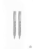 Night At The Oscars - Silver Earrings - Paparazzi Accessories Earrings Bedazzle Me Pretty Mobile Fashion Boutique