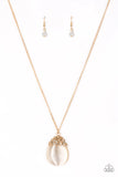 Nightcap and Gown - Gold Necklace - Paparazzi Accessories Necklace Bedazzle Me Pretty Mobile Fashion Boutique