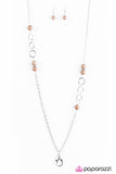 Nine-To-Fiver - Brown Lanyard - Paparazzi Accessories Earrings Bedazzle Me Pretty Mobile Fashion Boutique