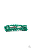 No Filter - Green Hair Clip - Paparazzi Accessories Hair Clip Bedazzle Me Pretty Mobile Fashion Boutique