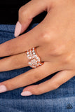 No Flowers Barred - Copper Ring - Paparazzi Accessories Ring Bedazzle Me Pretty Mobile Fashion Boutique