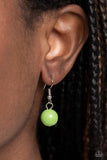 No Laughing SPLATTER - Green Necklace - Paparazzi Accessories Necklace Bedazzle Me Pretty Mobile Fashion Boutique