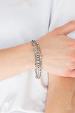 No Means NOMAD - Silver Bracelet - Paparazzi Accessories Bracelet Bedazzle Me Pretty Mobile Fashion Boutique