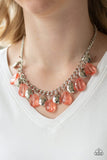 No Tears Left To Cry - Orange Necklace - Paparazzi Accessories Necklace Bedazzle Me Pretty Mobile Fashion Boutique