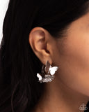 No WINGS Attached - Silver Earrings - Paparazzi Accessories Earrings Bedazzle Me Pretty Mobile Fashion Boutique