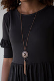 Noble Navigator - Copper Necklace - Paparazzi Accessories Necklace Bedazzle Me Pretty Mobile Fashion Boutique